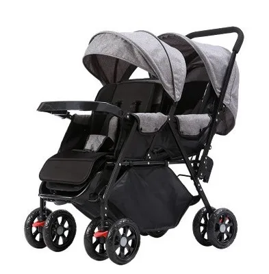Twins Baby Stroller Can Sit Lying Fold Lightweight Double Baby Hand Pushing Buggies 2 In 1 Baby Carriage Baby   Double Stroller
