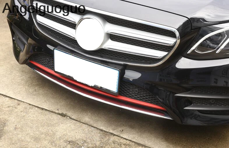 Angelguoguo украшение автомобиля ABS для Mercedes Benz E class Sport W213 E200l E300l E320l передний бампер с блестками аксессуары