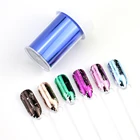 1 рулон Фольга для перевода на ногти слайдер голографическая блестящая Наклейка металлическая Обертка Бумага для ногтей клей Звездный Маникюр художественный Декор