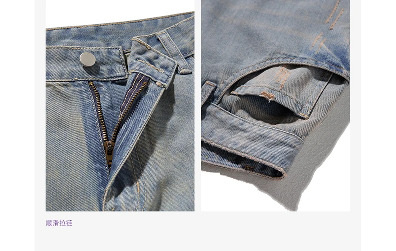 SODAWATER Girl Vintage Jeans Women Hip Hop Ripped Jeans For Women New Harajuku Straight Loose Blue Denim Pants Women 93343W