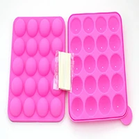113 шт./компл. 20 отверстий силиконовые круглый шар торта прессформы леденца на палочке для шоколада для выпечки льда лоток комплект палочка для выпечки инструмент - Цвет: 22pcs