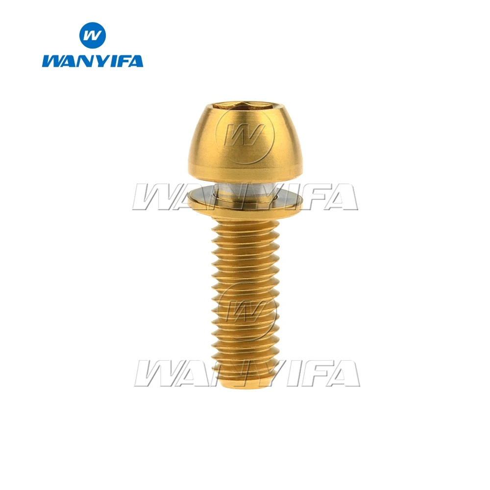 Титановые болты Wanyifa M6x18 20 мм шестигранные винты с круглой головкой и шайбами для
