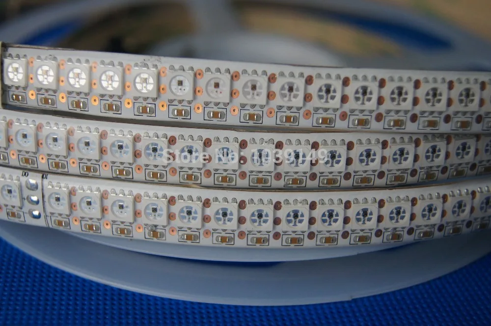 DC5V вход 4 м/рулон белый PCB WS2811 ic встроенный 5050 SMD RGB светодиодный чип цифровой WS2812B 144