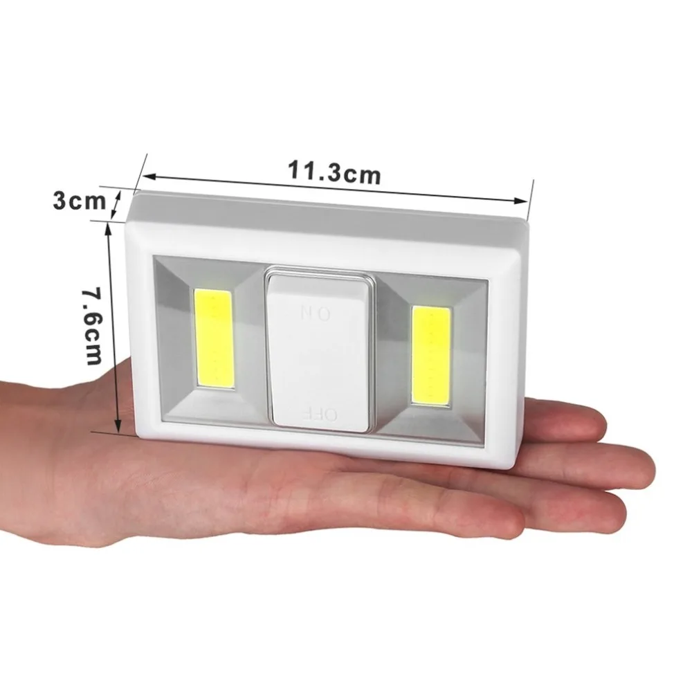 LED Lamp with ON/OFF Switch Wall Light Battery Operated Small Night Cabinet Hallway Kitchen Emergency | Лампы и освещение