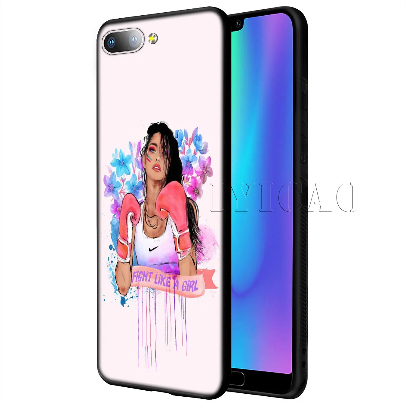 IYICAO мультфильм Боксерские перчатки для девочек шаблон ТПУ чехол Huawei Y9 Y7 Y6 Prime 2019