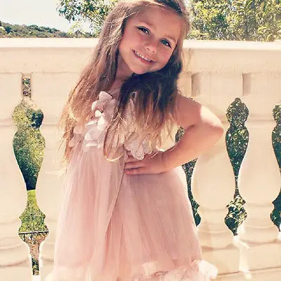 Flower Kids Baby Girl Princess Bridesmaid Petal Tulle Party Formal Dress Dresses | Детская одежда и обувь