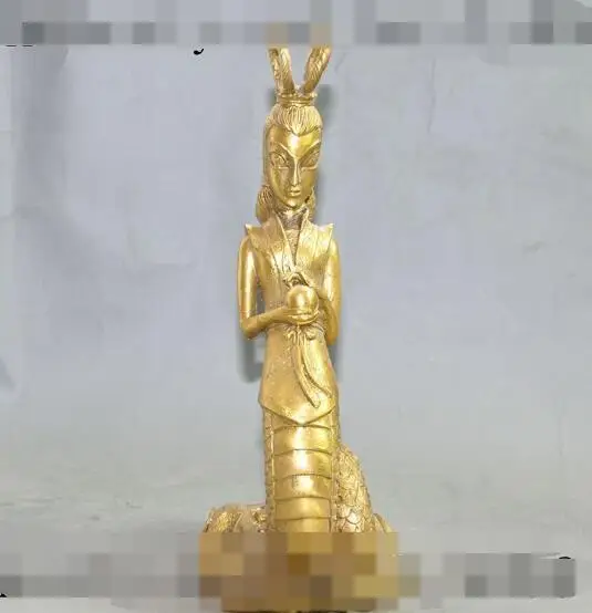 S1161 9 &quotКитайский Миф латунь злая змея демон дух очаровательная женщина фея