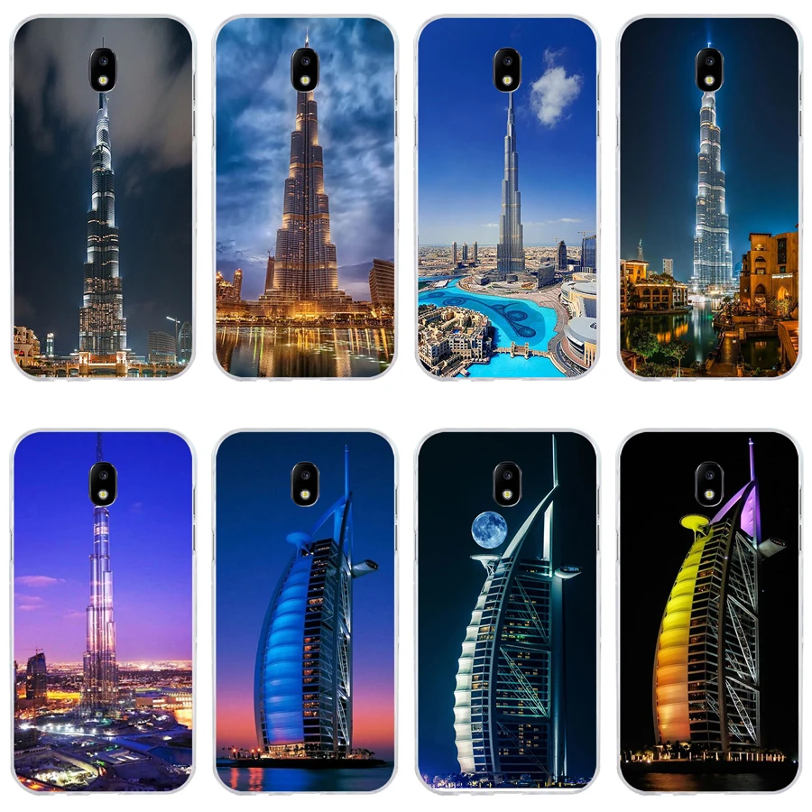 10H Burj Al Arabic and khalifa Dubai Мягкий Силиконовый ТПУ чехол для телефона Samsung j3 j5 j7 2016 2017 a3 a5