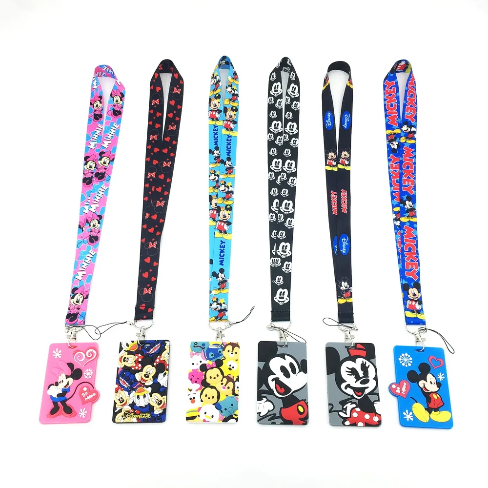 Мягкие держатели для карт с изображением милого Микки и Минни Маус из