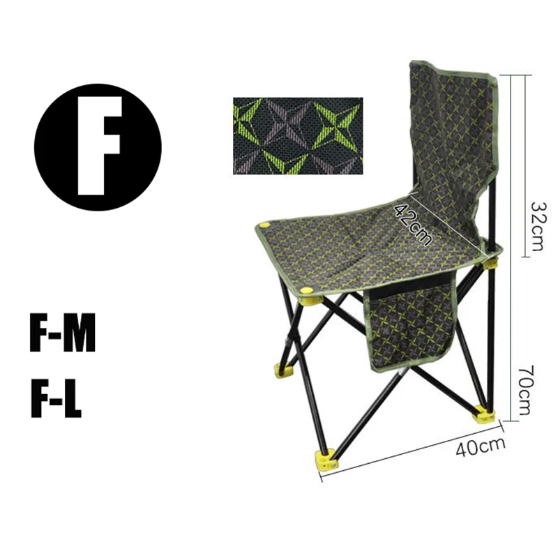 F Portable Moon Chair Lightweight Fishing Camping BBQ Chairs Folding Extended Hiking Seat Garden Ultralight Office Home Furniture - Цвет: F
