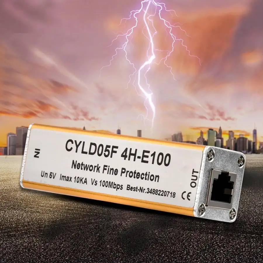 Сетевой адаптер RJ45 RJ11 защита от перенапряжения грома 5 В|Громоотвод| |