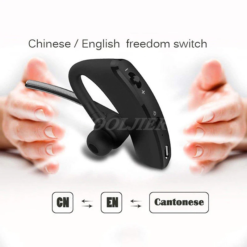 COOLJIER бизнес беспроводные Bluetooth наушники для автомобиля Bluetooth Handsfree стерео ушной крючок гарнитура с микрофоном шумоподавление наушники