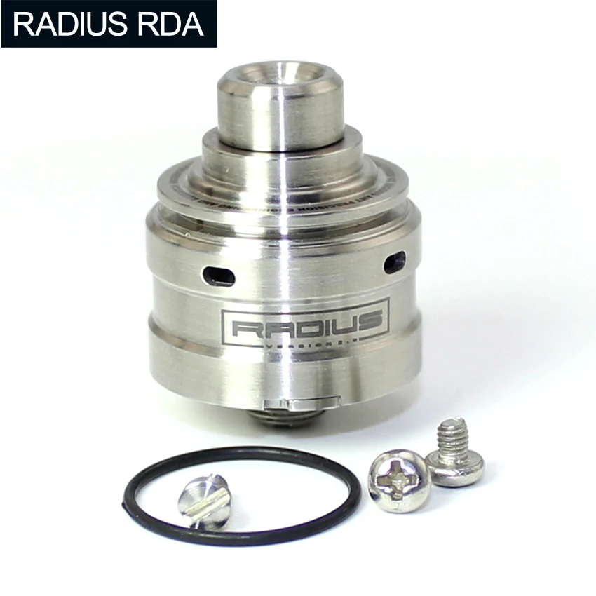 

New arrival radius rda atomizer 304 stainless steel Top Airflow vape rda atomizer top quality vape tank