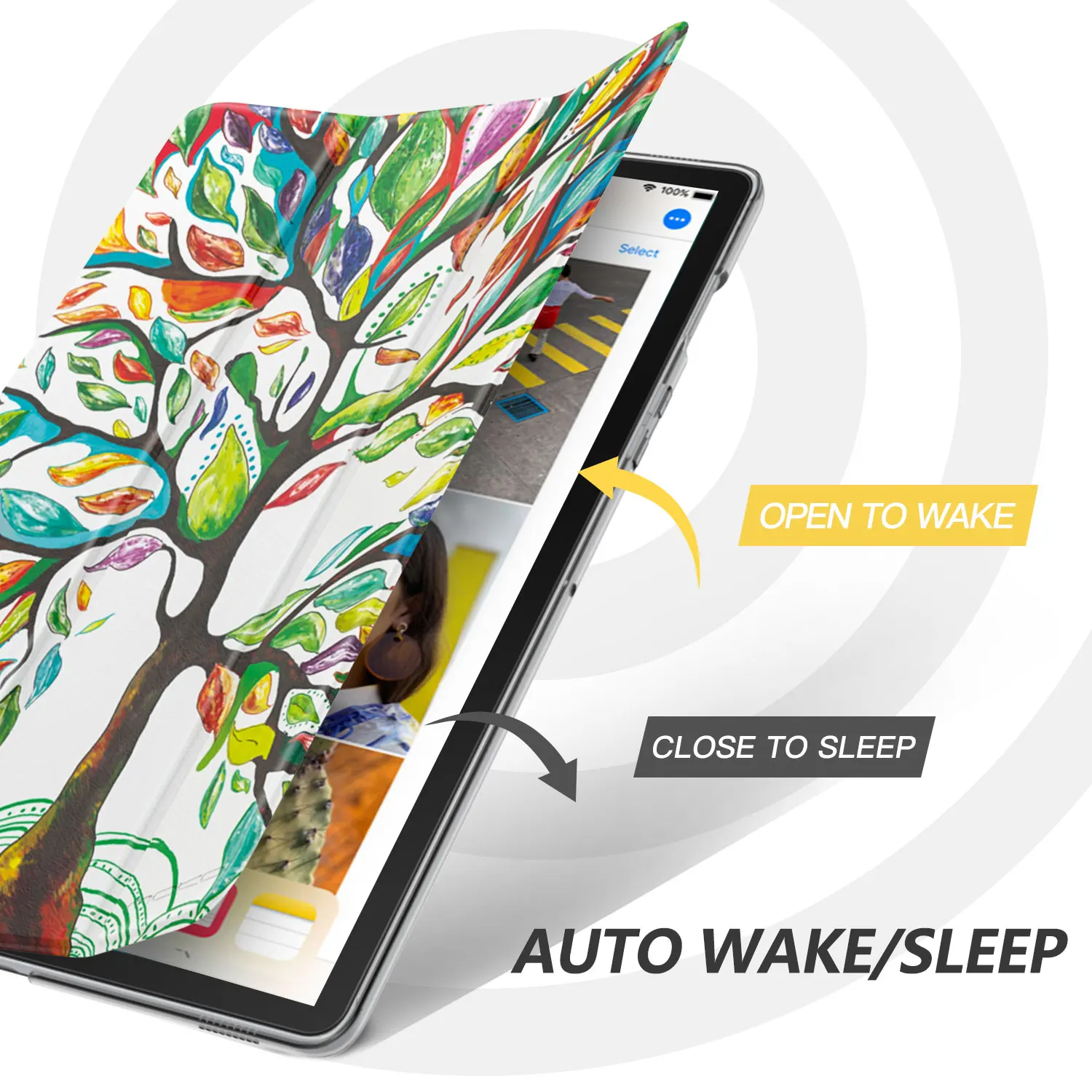 Чехол MoKo для samsung Galaxy Tab S5e, Ультратонкий чехол-подставка с трёхстворчатой задней крышкой и функцией автоматического пробуждения и сна