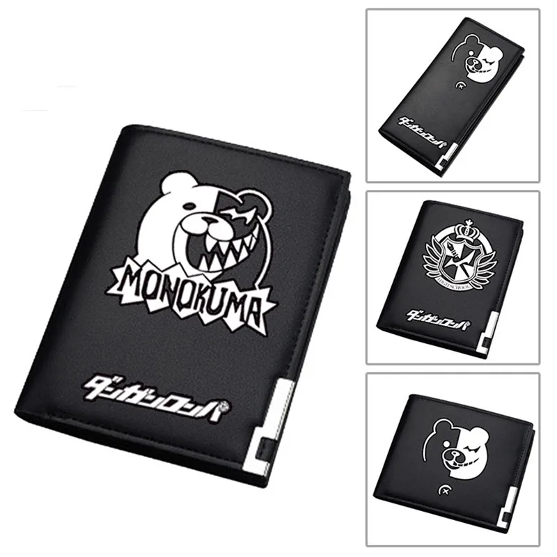 

2019 New Danganronpa: Trigger Happy Havoc Print Women Long Purse Kawaii Cheap Coin Purse Monokuma Short Wallet ID Card Holder