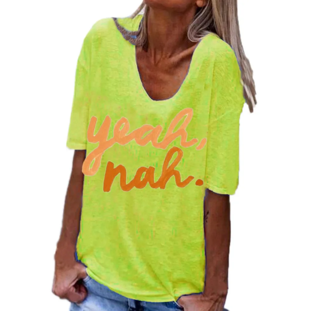 Женские повседневные топы и блузки с буквенным принтом летний пикантный Пляжный