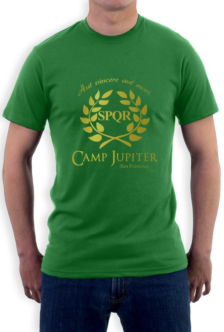 Мужская футболка с принтом ветки CAMP JUPITER SPQR Sci-Fi Percy Jackson хлопковая короткими