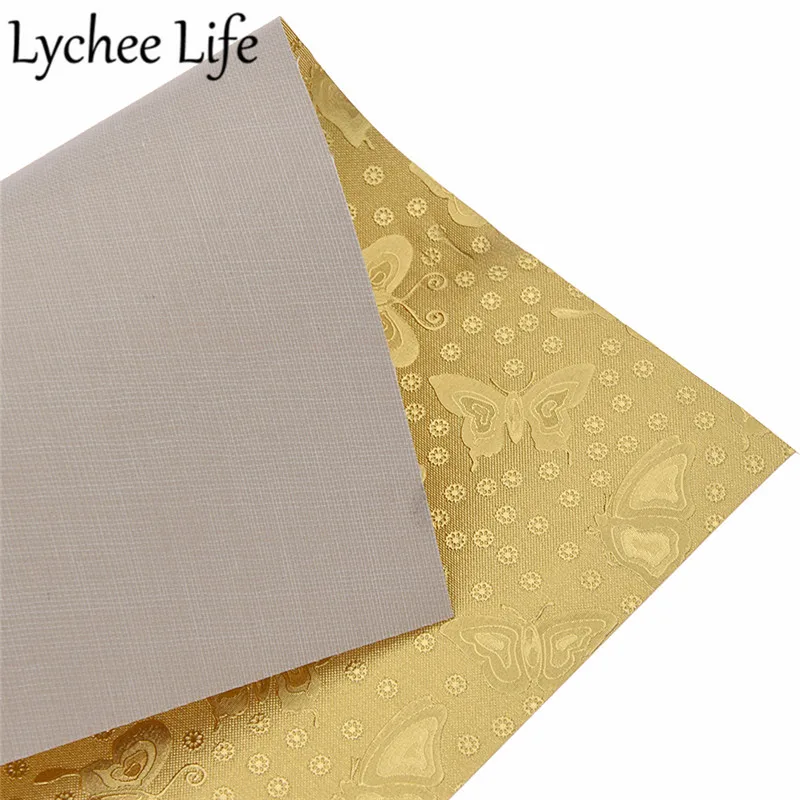 Lychee Life Цветок тисненая искусственная кожа ткань A4 29x21 см бабочка тисненая ПВХ ткань DIY для домашнего шитья одежда Декор поставки