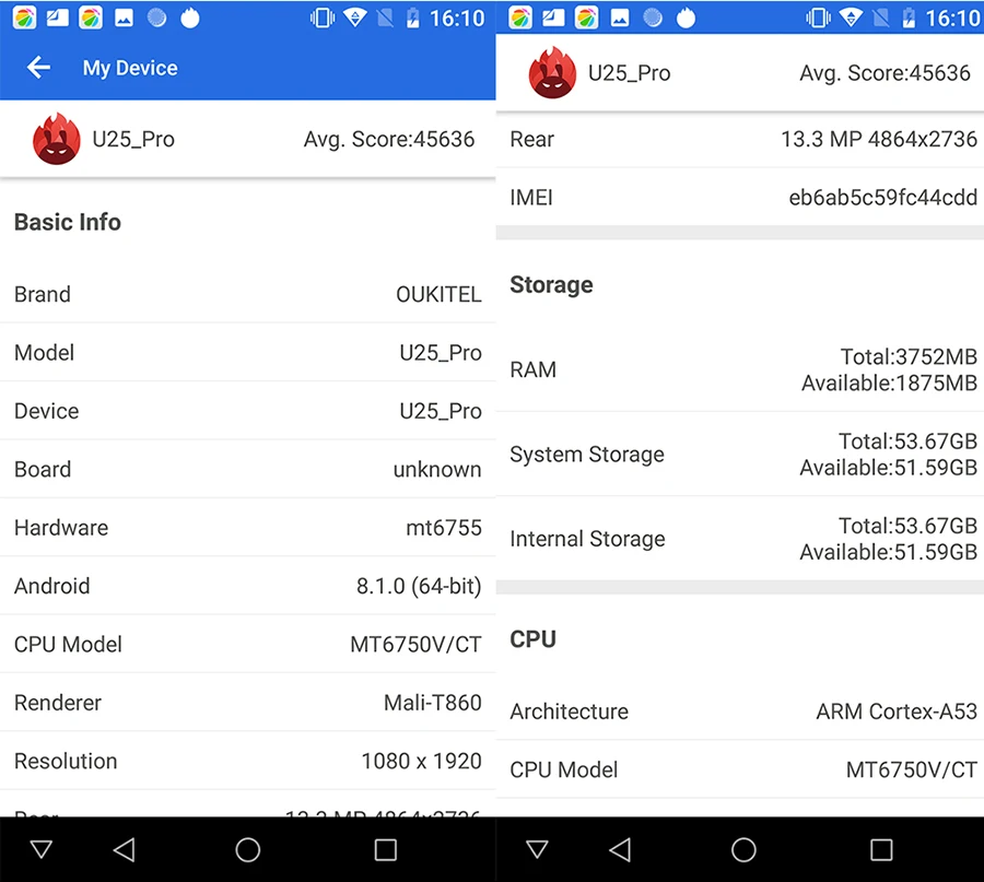 OUKITEL U25 PRO 5," 2.5D Android 8,1 MT6750T восьмиядерный 4 гб 64 гб 13 мп+ 2 мп/5 мп смартфон 3200 мач отпечаток пальца мобильный телефон