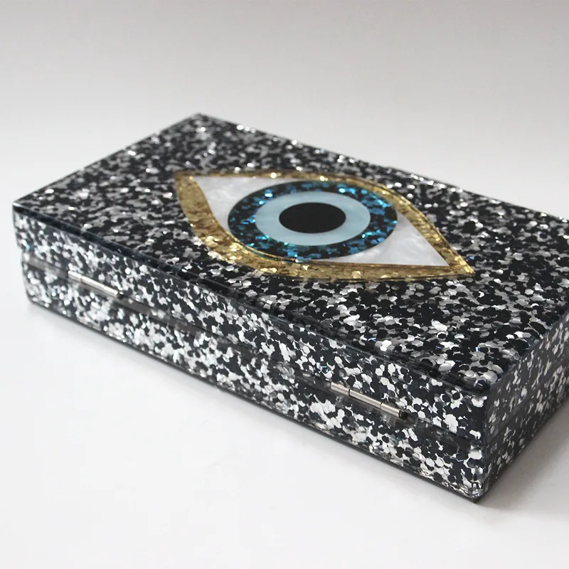 Новый Для женщин сумка бренд Модные Элегантные акрил мультфильм глаз вечерняя