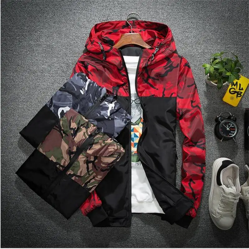 Best selling Jacket Hot Selling Mens Camouflage Coat Hoodies Casual Jackets men Brand Clothing Men Windbreaker Coats Male | Мужская