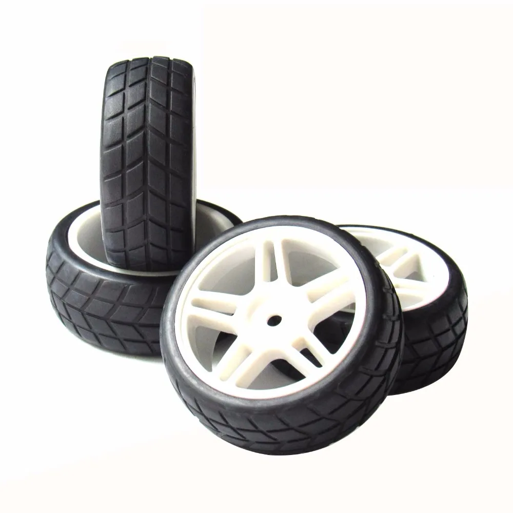 4 шт. 12 мм колеса Ступицы резиновые шины и обода для 1/10 HSP HPI Traxxas Tamiya Sakura On Road Racing Sport