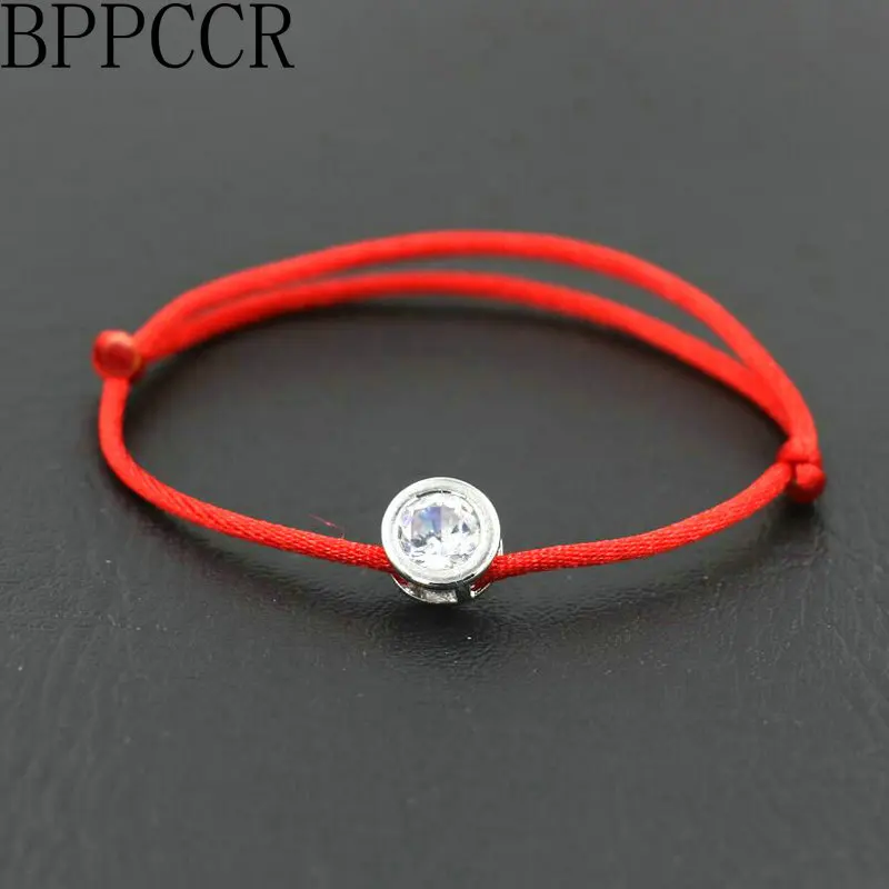 BPPCCR телескопические серебряные женские браслеты на удачу циркониевые круглые