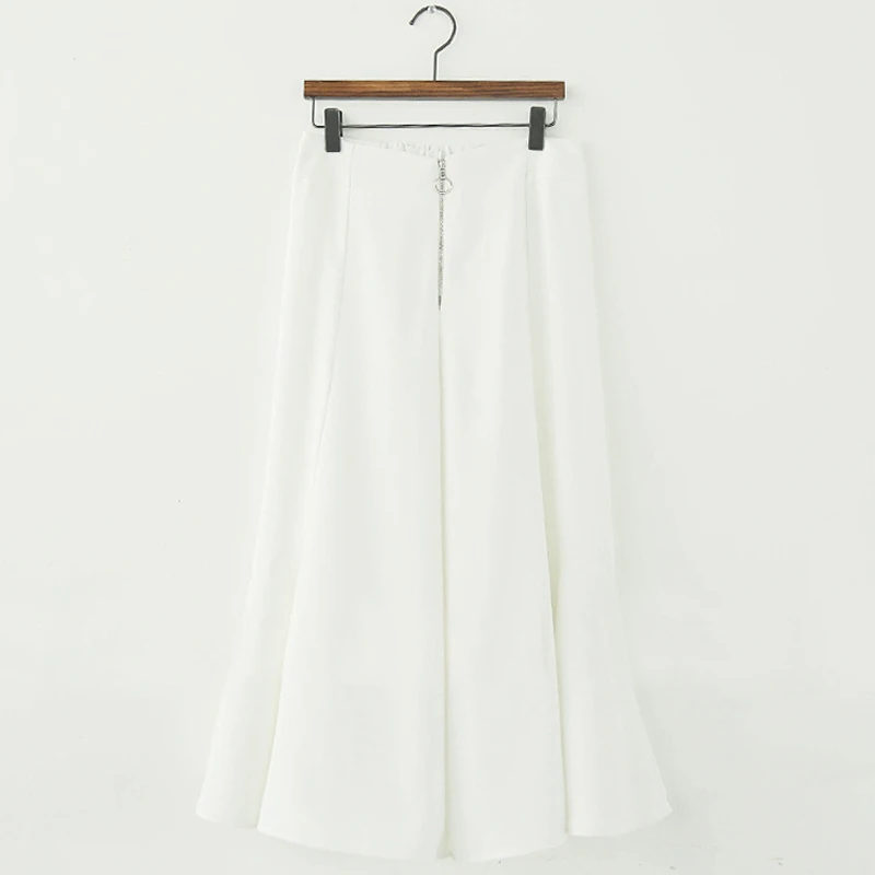 Комплект из 2 предметов блузка без рукавов с круглым вырезом и молнией широкие