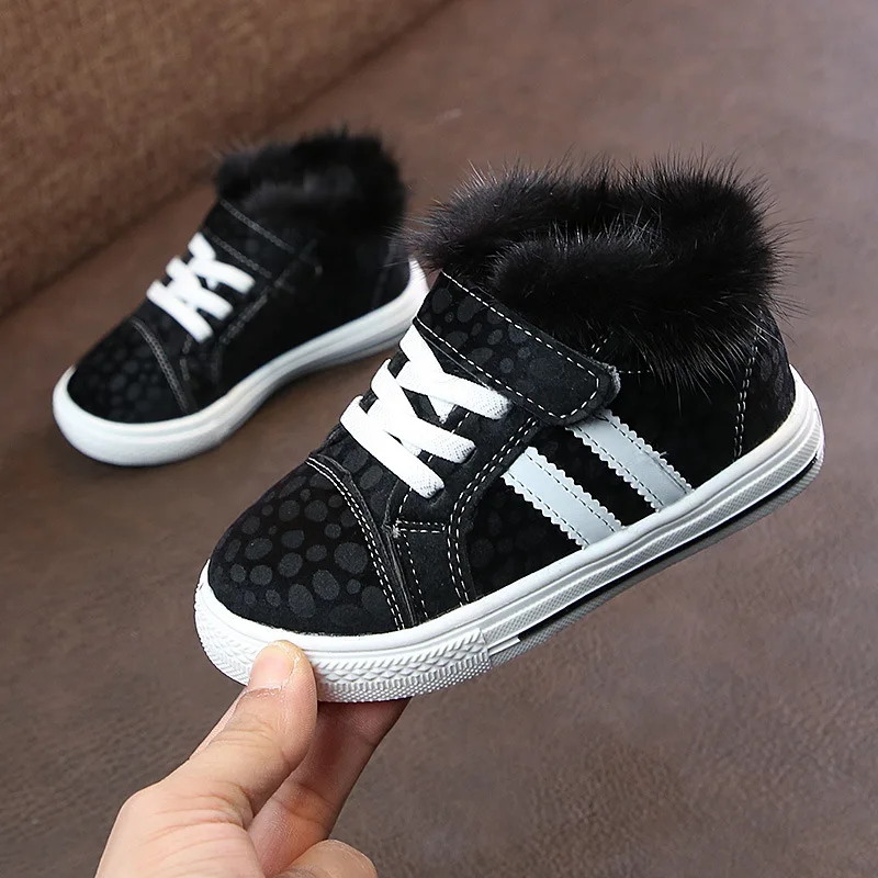 

New cotton sneakers for boys and girls in winter of 2018