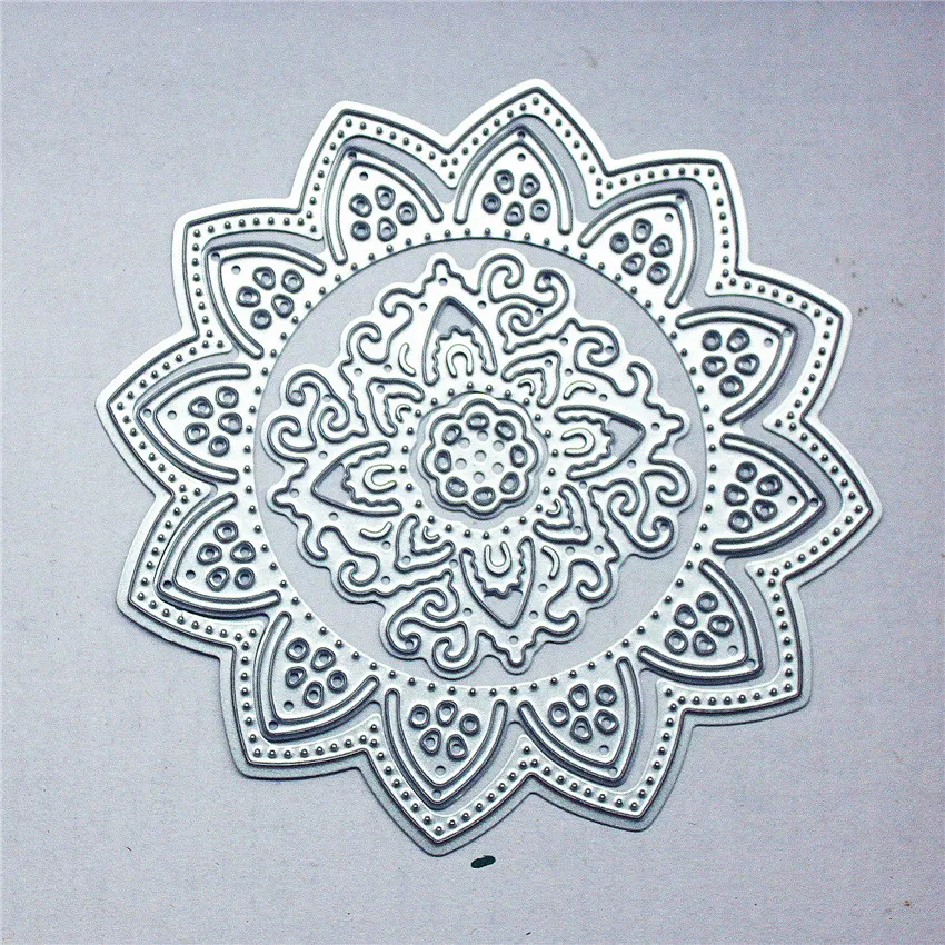 PANFELOU металлическое ремесло двойной сложный венок бумажные высекальные штампы