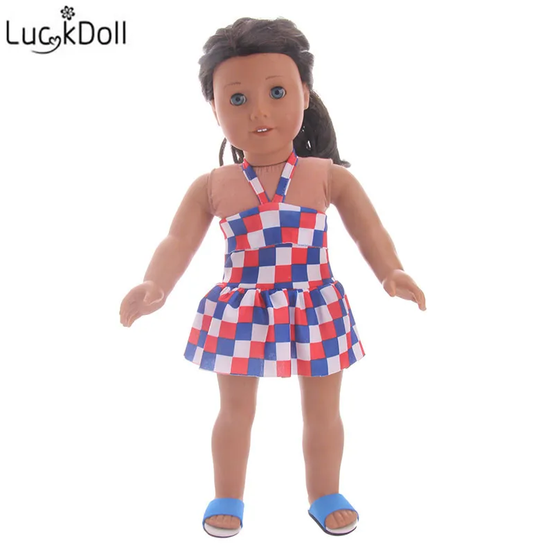 LUCKDOLL New Hot Doll Swimsuit Fit 18 Inch American 43cm Baby Clothes Accessories Girls Toys Generation Birthday Gift | Игрушки и хобби