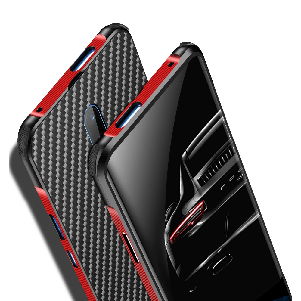 Роскошный Гибридный чехол для OnePlus 7 Pro, жесткий металлический бампер из углеродного волокна+ защитная задняя крышка из поликарбоната для one plus 7 7Pro shell