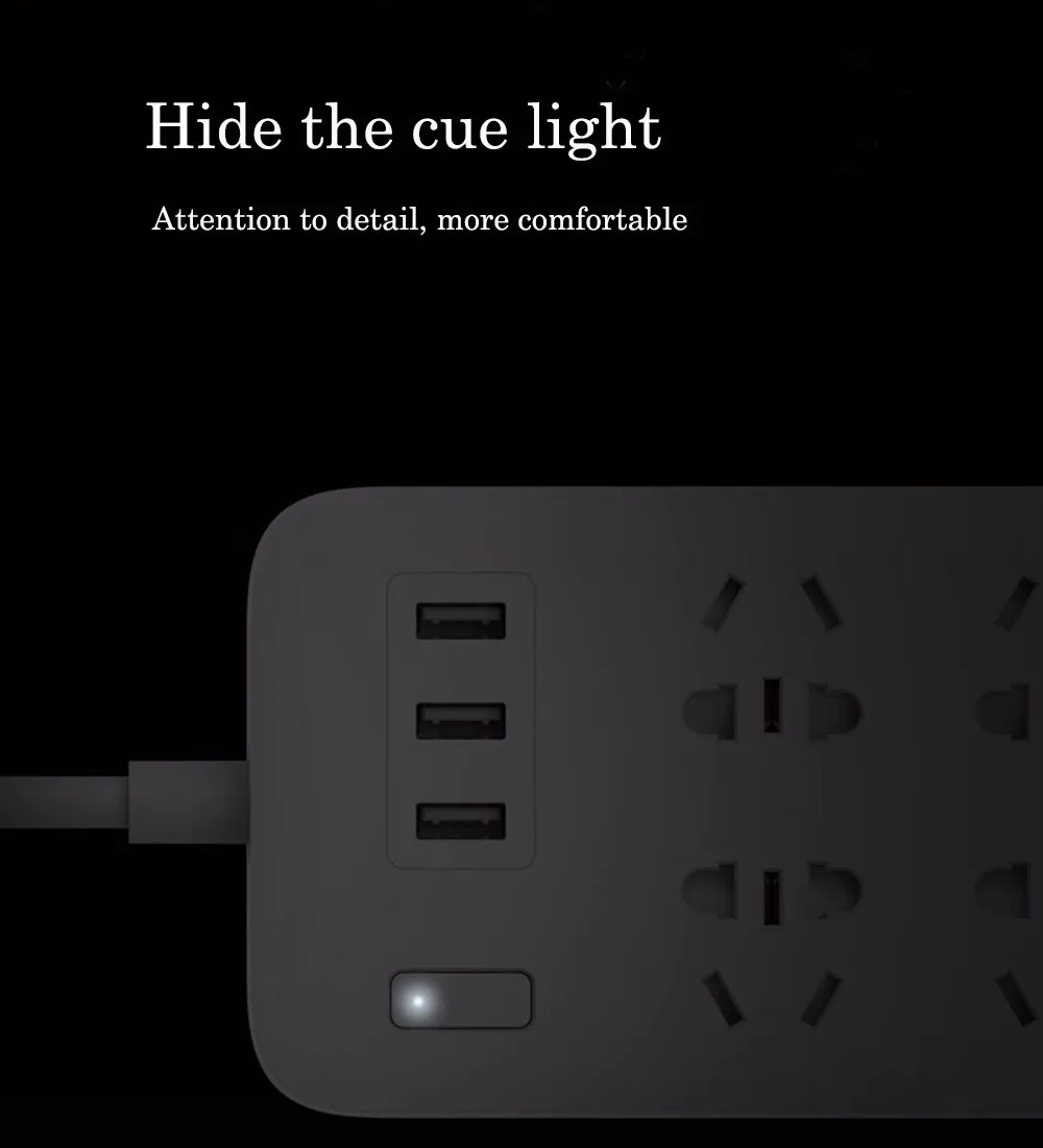 Xiaomi Mijia power Strip 2A Быстрая зарядка 3 USB удлинитель 6 Стандартный гнездовой адаптер