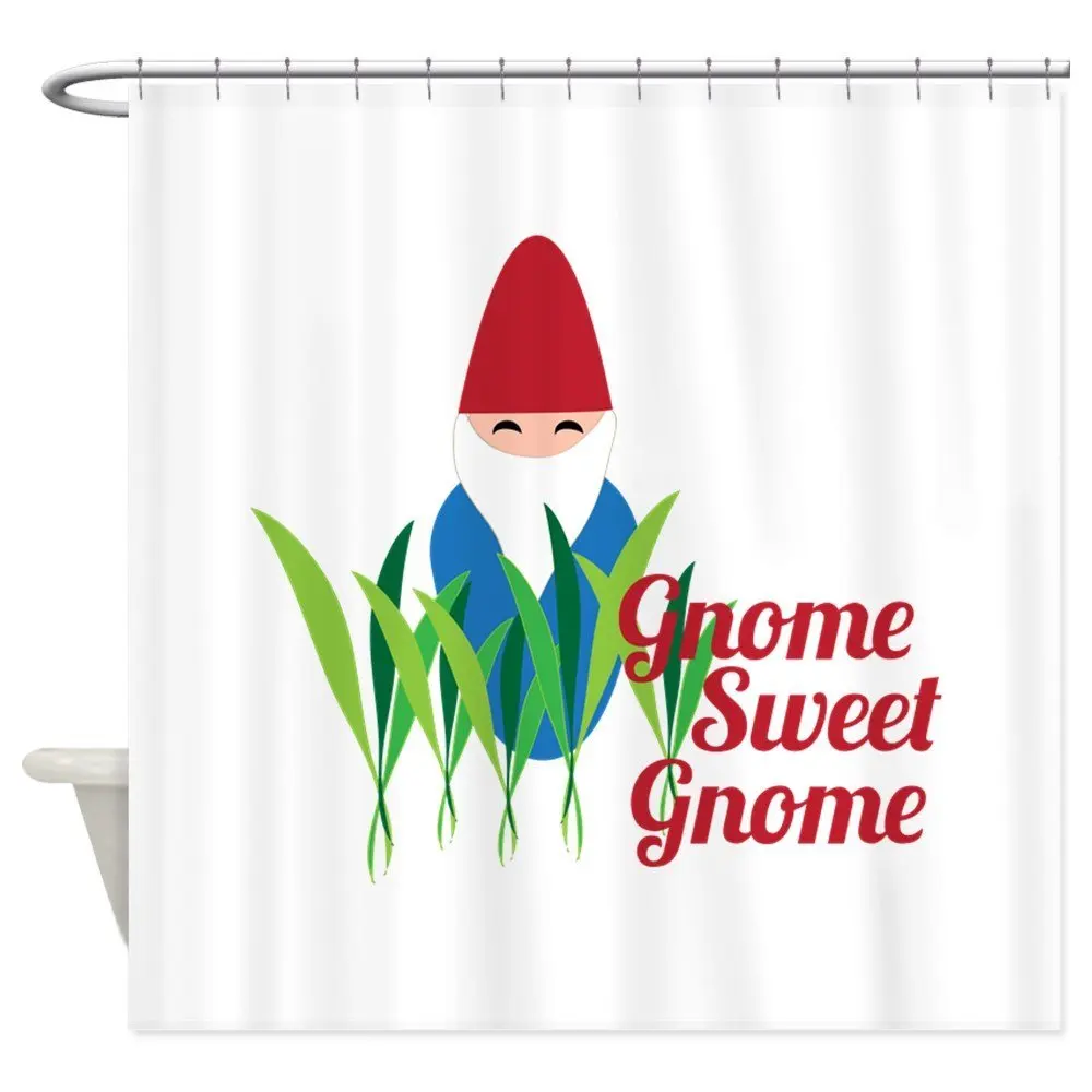Gnome Sweet коврик для занавески душа декоративный Водонепроницаемый полиэстер ткань