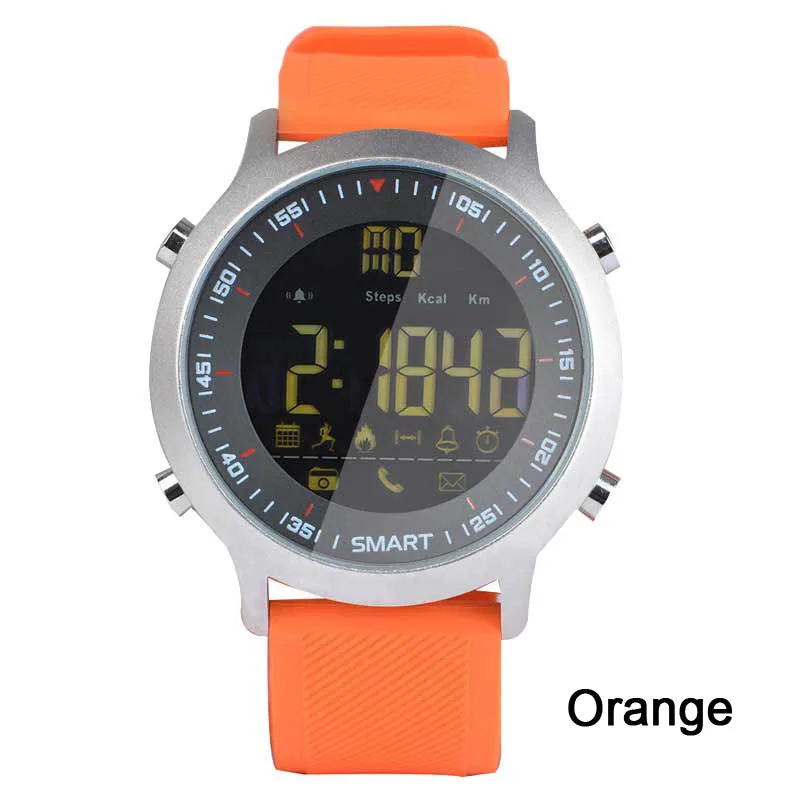 Orange Greentiger EX18 спортивные Смарт-часы ультра-долгий режим ожидания Xwatch плавательные умные часы IP68 Водонепроницаемые 5 АТМ Шагомер Bluetooth часы - Цвет: Orange