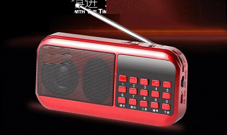 Карманное радио FM радио приемник с 2*18650 батареями мини портативный радио приемник динамик Поддержка TF карта Музыка MP3 плеер