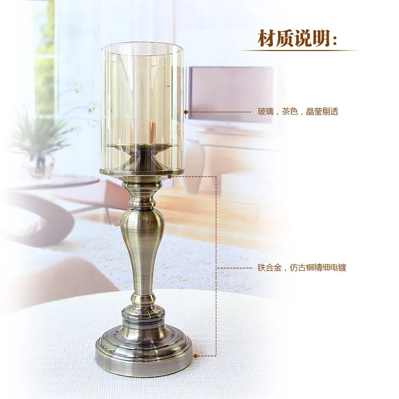 Стеклянный подсвечник Свадебный канделябр украшение для домашнего