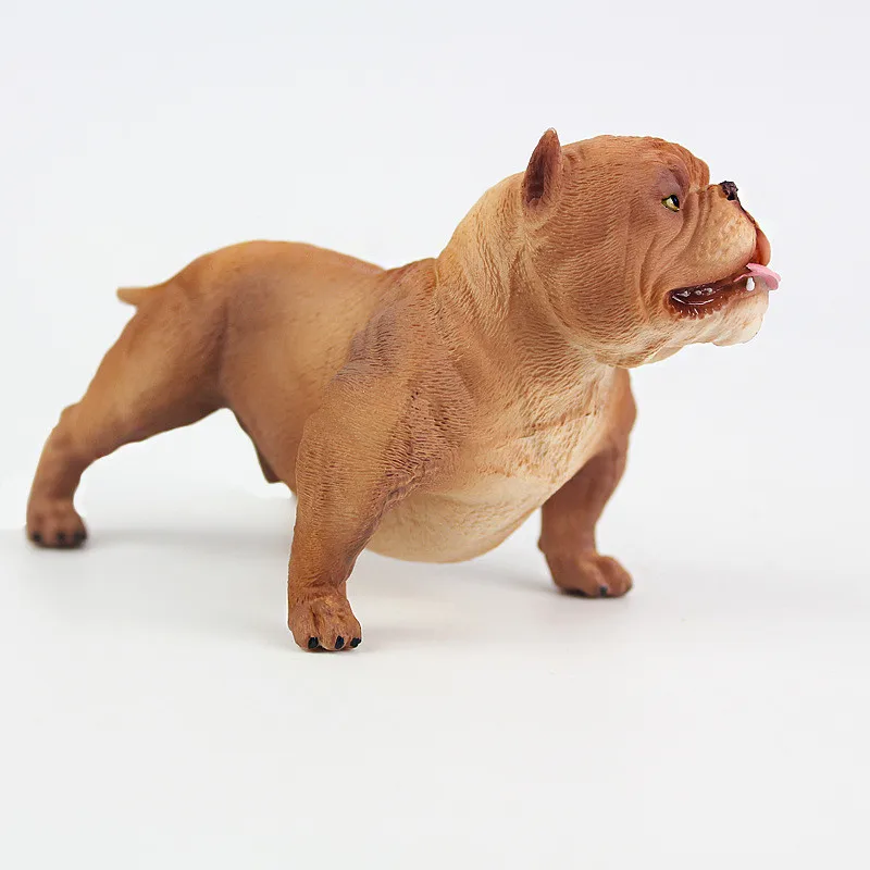 The Pet Dogs American Bully Pitbull Art Craft PVC 1/6 Solid Simulation Animal DOG Home Decor Action Figure Model Toy OPP D378 | Игрушки и