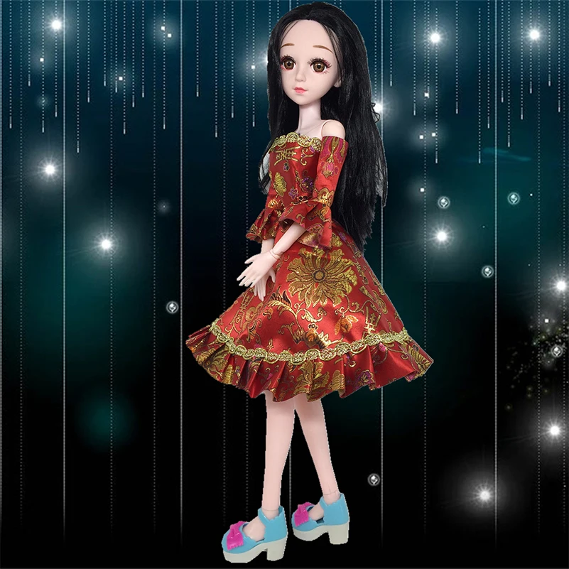 60 см 20 подвижных суставов белая кожа Bjd куклы платье принцессы игрушки для девочек 3D глаза одежда Обувь Аксессуары BJD кукла игрушка для девочек