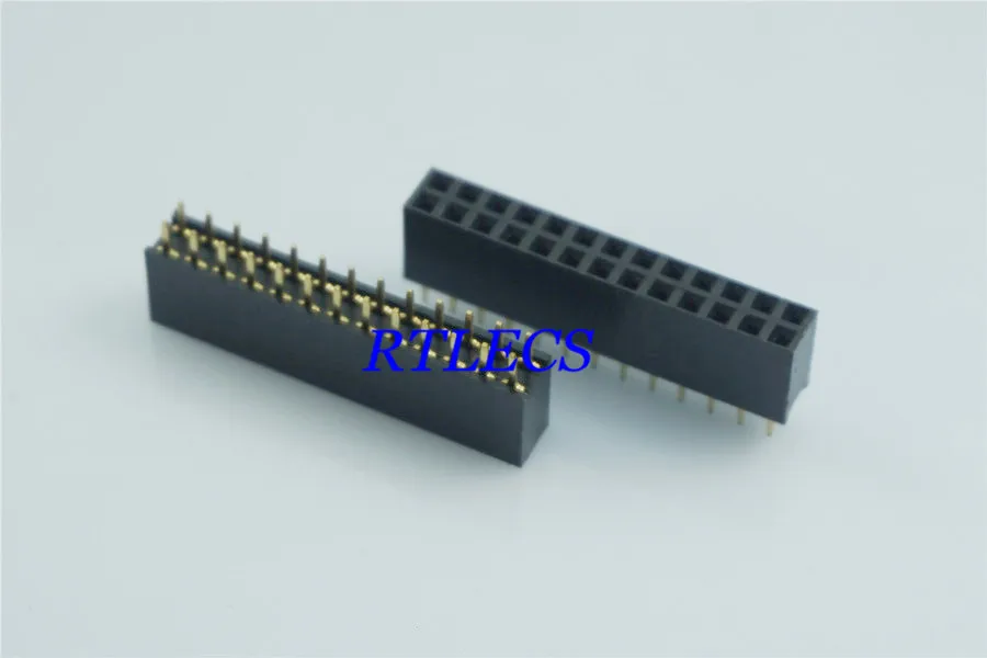 100 шт. 2 54 мм 0 &quotшаг 2x13 26 контактов двухрядный PCB гнездовой разъем сквозное