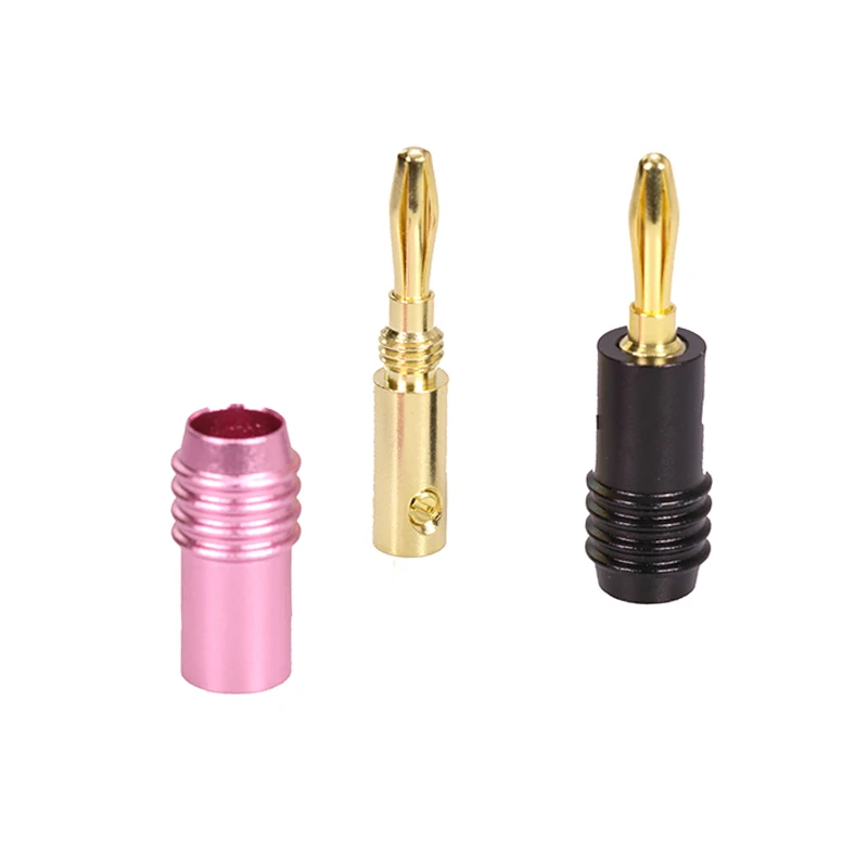 

2pcs 4mm Banana Plug 24K gold plated Speaker Plug 4mm Banana Connector