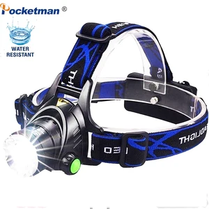Суперъяркий налобный фонарь, масштабируемый Водонепроницаемый светодиодный налобный фонарь, фонарь с громкой связью для походов, кемпинга, бега