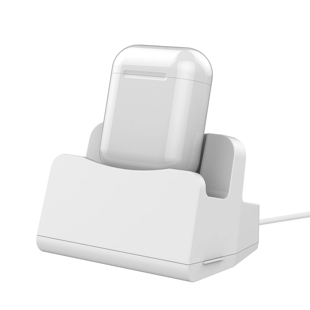 Портативный чехол для зарядки телефона Apple Airpods беспроводные наушники настольная