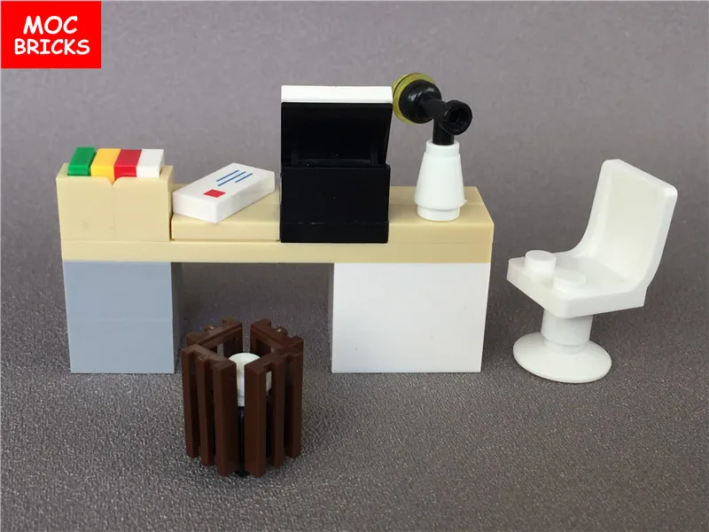 Кубики MOC сделай сам стол для офиса компьютера книги рабочей станции Настольная