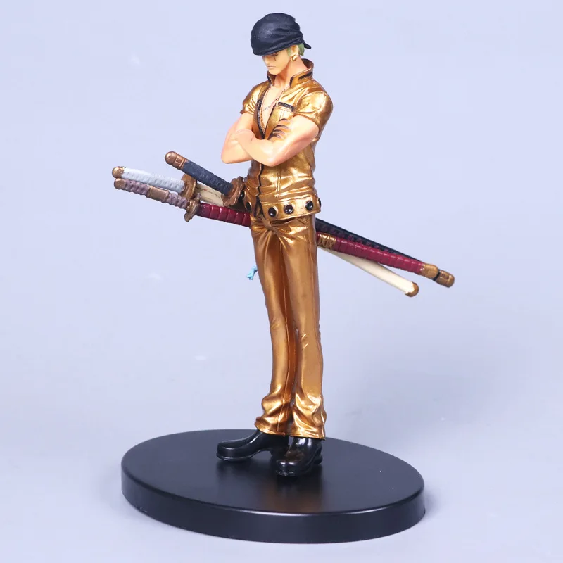 Аниме one piece action golden Roronoa Zoro Monkey D Luffy Vinsmoke Sanji ПВХ экшн фигурка коллекционные модели