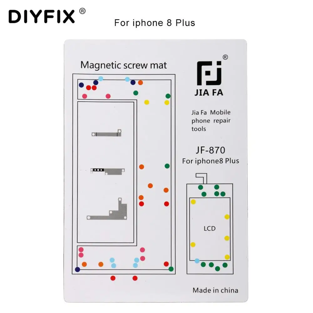 for iPhone 8Plus 1 шт. Профессиональный Магнитный винт коврик для iPhone X 8 8P 7 7P 6 6 Plus 6s направляющая винтовая прокладка Хранитель диаграмма коврик инструмент для ремонта мобильных телефонов - Цвет: for iPhone 8Plus