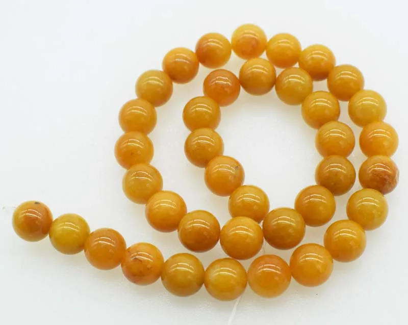 

loose beads Topaz yellow round 8/10/12/14mm 14" for DIY jewelry making FPPJ wholesale beads nature gem stone