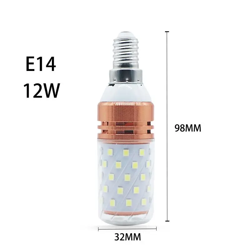 Светодиодная лампа кукуруза SZYOUMY E14 E27 12 Вт 16 SMD2835 СВЕТОДИОДНЫЙ 220 В 3 цвета