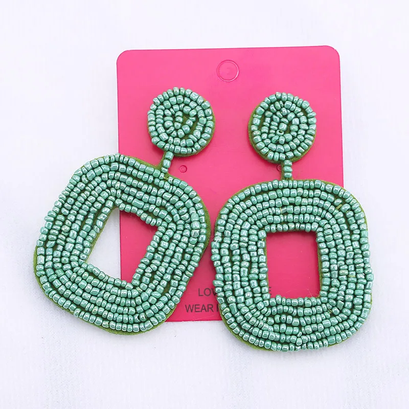 E1141 Green AB Sehuoran кисточкой кулон Za кисточкой серьги ручной работы смолы череп Pendientes массивные серьги-подвески большого размера подарки для - Окраска металла: E1141 Green AB