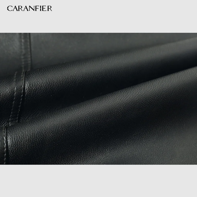 CARANFIER мужская зимняя куртка толстая бархатная Мужская кожаная среднего возраста